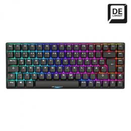 Sharkoon SKILLER SGK50 S3 PBT Gaming Tastatur B-Ware - 75% Layout, Hot-Swap Gateron G Pro Yellow V3 Switches, RGB-Beleuchtung, QWERTZ-Layout, schwarz