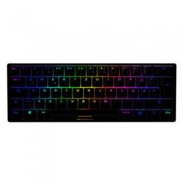 Sharkoon SKILLER SGK50 S4 Gaming Tastatur mit blauen Switches - 60 % Layout, Blaue Hot-Swap Switches, RGB-Beleuchtung, QWERTZ-Layout, schwarz