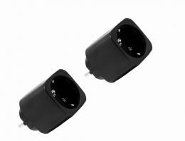 Shelly Plug M Gen3 schwarz 2-pack - kleiner smarter Stecker mit WLAN und Bluetooth-Konnektivität und Leistungsmessung