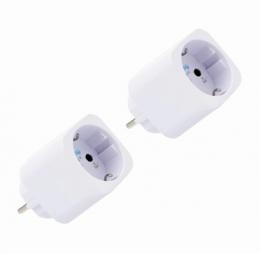 Shelly Plug M Gen3 weiß 2-pack - kleiner smarter Stecker mit WLAN und Bluetooth-Konnektivität und Leistungsmessung