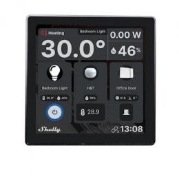 Shelly Wall Display - Schwarz Ein smartes Bedienfeld mit integriertem 5-A-Schalter und Farbdisplay