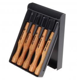 Shogun MIKISYO Power Grip Holz Schnitzmesser Kerbschnitzsatz / Zierschnitzsatz 5 tlg. Set ( PG-5 ) - Made in Japan