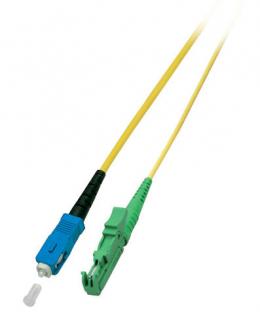 Simplex LWL Patchkabel E2000/APC-SC OS2, 0,5m 3,0mm Gelb 9/125m