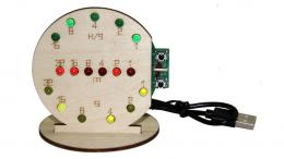 SOL-EXPERT Binäre Uhr Lötbausatz, LED-Anzeige, USB-Betrieb