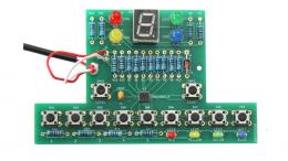 SOL-EXPERT TrainYourBrain Lötbausatz, Reaktionsspiel mit LED-Anzeige und Tastersteuerung
