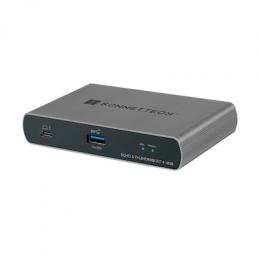 Sonnet Echo 5 Thunderbolt 4 Hub Vier Thunderbolt 4-, Ein USB Typ-A-Anschlüsse, Unterstützt 4K, 5K, 6K und 8K@60Hz