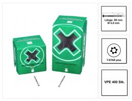 SPAX Fassadenschraube 4,5 x 50 mm 400 Stk. Edelstahl A2 ( 2x 25470004505022 ) Fixiergewinde Mini Linsensenkkopf T-STAR Plus Torx T20 CUT