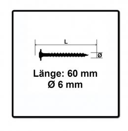 SPAX HI.FORCE Tellerkopf Schraube 6,0 x 60 mm 200 Stk. ( 0251010600605 ) Torx T-Star Plus T30 Vollgewinde Wirox 4Cut