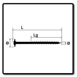 SPAX HI.FORCE Tellerkopfschraube 8,0 x 200 mm 100 Stk. ( 2x 0251010802005 ) Teilgewinde Torx T-STAR plus T40 4CUT WIROX 