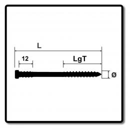 SPAX Terrassenschraube 5,0 x 50 mm Edelstahl A2 ( 0537000500503 ) 200 Stk Fixiergewinde Zylinderkopf Torx T-STAR Plus T25 CUT