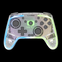 Speedlink RAIT NX RGB Gamepad für PC/Android/Switch OLED/Lite Kabellos/Kabelgebunden, Transparent