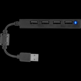 Speedlink SNAPPY SLIM USB Hub, 4-Port, USB 2.0, Passive, Black