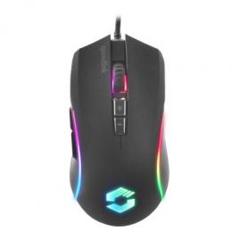 Speedlink ZAVOS Gaming Mouse, 7 Tasten, Mehrfarbige Beleuchtung, Bis zu 3.200dpi Auflösung, Gummierte Oberfläche
