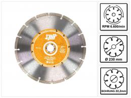 Spit Diamant Trennscheibe Wet and Dry 230 x 22,23 mm ( 922707 ) für Beton, Steine und Gussrohre