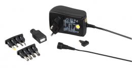 Stecker-Netzteil 230V/50Hz,Regelbar 3-12V DC inkl Adapter