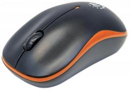 Success Wireless Maus MANHATTAN USB, optisch, drei Tasten plus Mausrad, 1000 dpi, orange