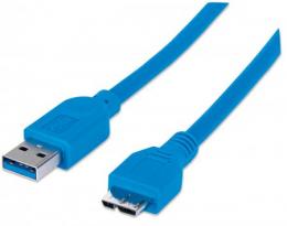 Ein Angebot für SuperSpeed USB Micro-B Anschlusskabel MANHATTAN USB 3.2 Gen 1, Typ A Stecker - Micro-B-Stecker, 5 Gbit/s, 1 m, blau MANHATTAN aus dem Bereich Anschlusskabel > USB > USB 2.0 Micro - jetzt kaufen.