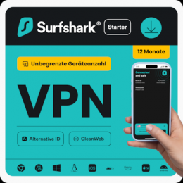 Surfshark Starter VPN | 1 Jahr | beliebig viele Geräte