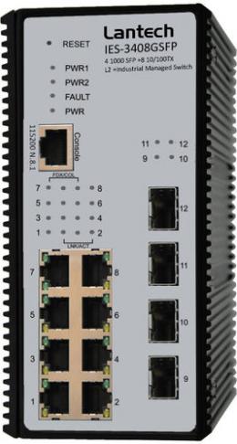Ein Angebot für Switch 8x RJ45 10/100Mbit/s + 4x SFP Gigabit Ports Communik aus dem Bereich Aktive Komponenten > Industrial Ethernet > Industrie Hutschienen Switche - jetzt kaufen.