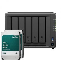 Synology DS1525+ 12TB Plus HDD NAS-Bundle NAS inkl. 2x 6TB Synology Plus 3.5 Zoll SATA Festplatte