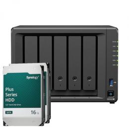 Synology DS1525+ 32TB Plus HDD NAS-Bundle NAS inkl. 2x 16TB Synology Plus 3.5 Zoll SATA Festplatte