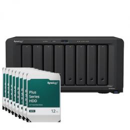 Synology DS1823xs+ 96TB Plus HDD NAS-Bundle NAS inkl. 8x 12TB Synology Plus HDD 3.5 Zoll SATA Festplatte