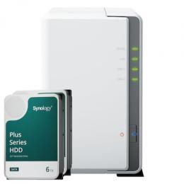 Synology DS223j 12TB Synology Plus HDD NAS-Bundle NAS inkl. 2x 6TB Synology Plus 3.5 Zoll SATA Festplatte