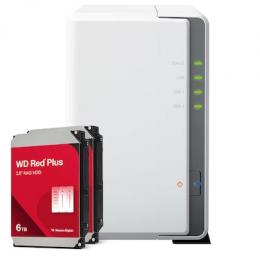 Synology DS223j 12TB WD Red Plus NAS-Bundle NAS inkl. 2x 6TB WD Red Plus 3.5 Zoll SATA Festplatte