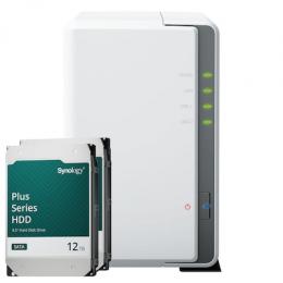 Synology DS223j 24TB Plus HDD NAS-Bundle NAS inkl. 2x 12TB Synology Plus HDD 3.5 Zoll SATA