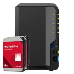 Synology DS225+ 12TB WD Red Plus NAS-Bundle NAS inkl. 2x 6TB WD Red Plus 3.5 Zoll SATA Festplatte