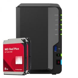 Synology DS225+ 16TB WD Red Plus NAS-Bundle NAS inkl. 2x 8TB WD Red Plus 3.5 Zoll SATA Festplatte