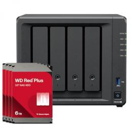 Synology DS423+ 24TB WD Red Plus NAS-Bundle NAS inkl. 4x 6TB WD Red Plus 3.5 Zoll SATA Festplatte