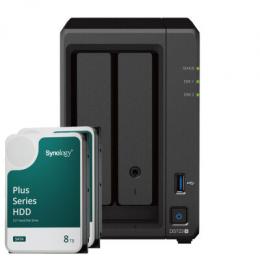 Synology DS723+ 16TB Synology Plus HDD NAS-Bundle NAS inkl. 2x 8TB Synology Plus HDD 3.5 Zoll SATA