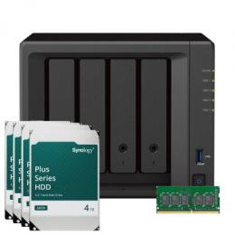 Synology DS923+ 16TB Plus HDD + 4GB RAM NAS-Bundle NAS inkl. 4x 4TB Synology Plus 3.5 Zoll SATA Festplatte und 4GB Arbeitsspeicher (nicht verbaut)