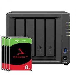 Synology DS925+ 32TB Seagate IronWolf NAS-Bundle NAS inkl. 4x 8TB Seagate IronWolf 3.5 Zoll SATA Festplatte