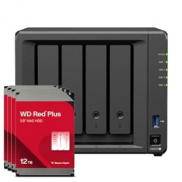 Synology DS925+ 48TB WD Red Plus NAS-Bundle NAS inkl. 4x 12TB WD Red Plus 3.5 Zoll SATA Festplatte