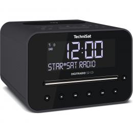 TechniSat Uhrenradio DigitRadio 52 CD, DAB+/UKW-Empfang, CD-Player, Bluetooth-Funktion, schwarz
