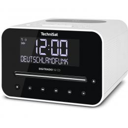 TechniSat Uhrenradio DigitRadio 52 CD, DAB+/UKW-Empfang, CD-Player, Bluetooth-Funktion, weiß
