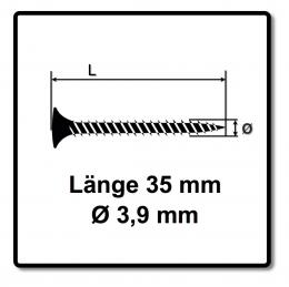 Technofast HBGF3935TD 1000 x Schnellbauschrauben Magazinschrauben 3,9 x 35 PH2 Feingewinde