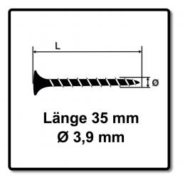 Technofast HBGF3935TE 5000 x Schnellbauschrauben Magazinschrauben 3,9 x 35 PH2 Grobgewinde