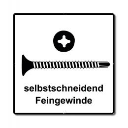 Technofast HBTF3535TD 1000 x Schnellbauschrauben Magazinschrauben 3,5 x 35 PH2 Feingewinde Teks-Bohrspitze