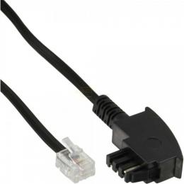 Telefonkabel TAE-F Stecker / RJ11 Stecker 4-adrig, 6P4C  3m  Retail   