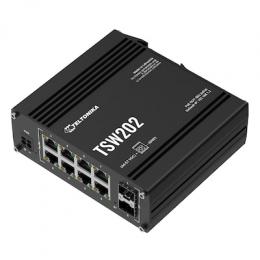 Teltonika TSW202 Managed Switch 10-Port, 8x Gigabit RJ45, 2x Gigabit SFP, 8x PoE+ (bis zu 240W)