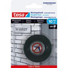 tesa Montageband, 1,5m x 19mm, fr Mauerwerk und Stein, bis zu 10kg/m, grn