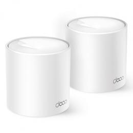 TP-Link Deco X10 WiFi 6 Mesh System, 2er Set AX1500 Dual-Band, 2x Gigabit Ethernet Ports (pro Einheit)