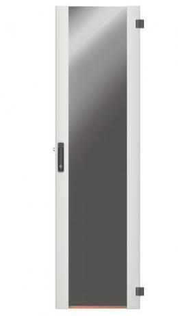Tr fr PRO 42HE, B=600, Glas, 1-teilig, SH, RAL7035, mit Schwenkhebel