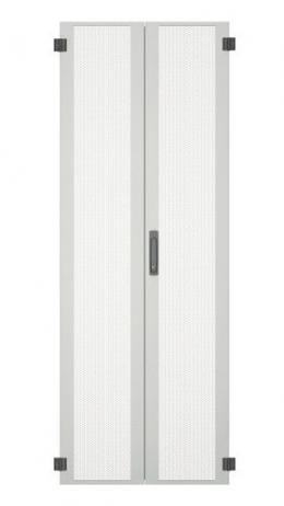 Tr fr PRO 42HE, B=800, Stahl perf., 2-teilig, SH, RAL7035, mit Schwenkhebel