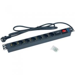 Triton RAB-PD-X12-A1 19 Steckdosenleiste 1HE 7x Schutzkontakt mit Blitzschutz