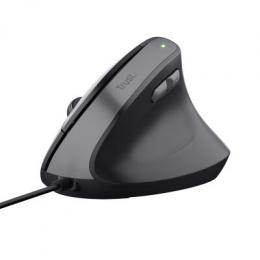 Trust Bayo II Ergonomische Mouse Black, Kabelgebunden Ergonomische Maus mit optimalem vertikalem Winkel für weniger Belastung des Handgelenks