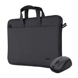 TRUST Bologna Notebooktaschen-Maus-Set 16 Zoll Schwarz